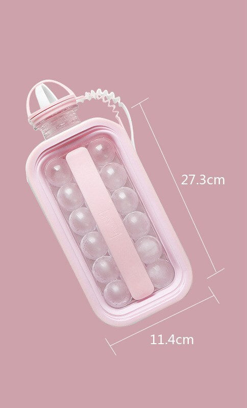 Vacane Ice Kettle Ice Ball Maker 2-In-1 Cold Water Bottle Household Ice Cube Ice Making Magic Tool Ice Mold